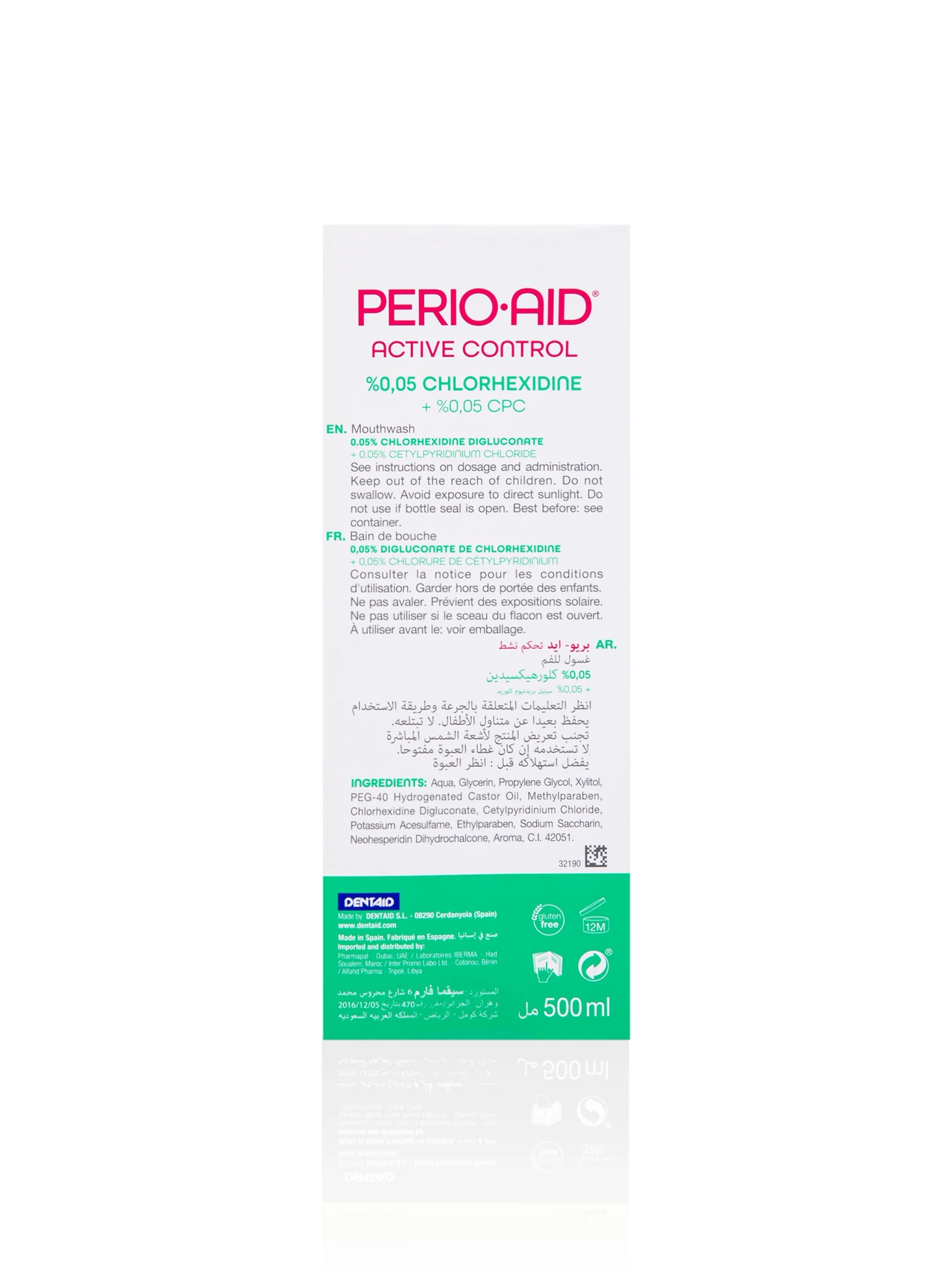 Perio-Aid Active Control Mouthwash - 500ml