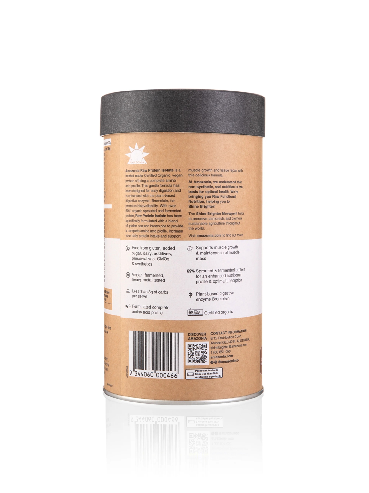 Raw Protein Isolate 500 Grams  - Cacao Coconut