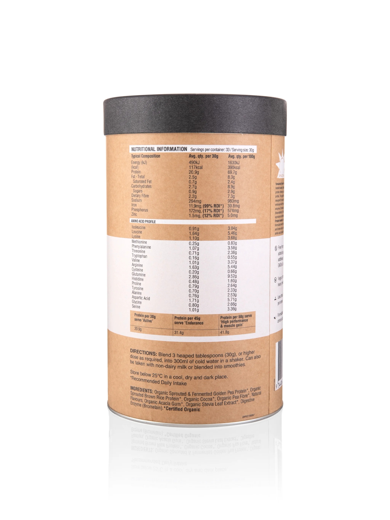 Raw Protein Isolate 1Kg - Cacao Coconut