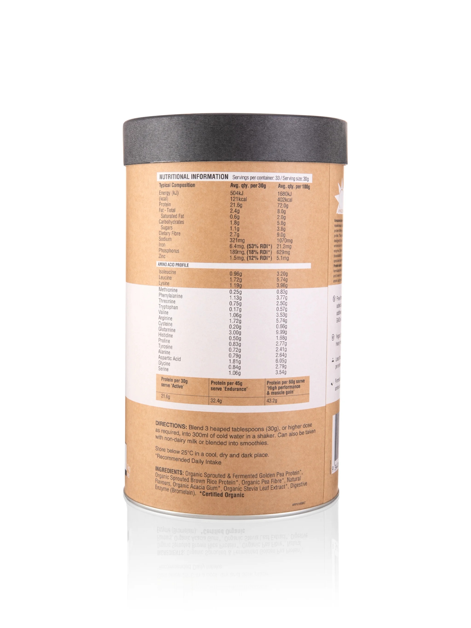 Raw Protein Isolate 1Kg - Vanilla