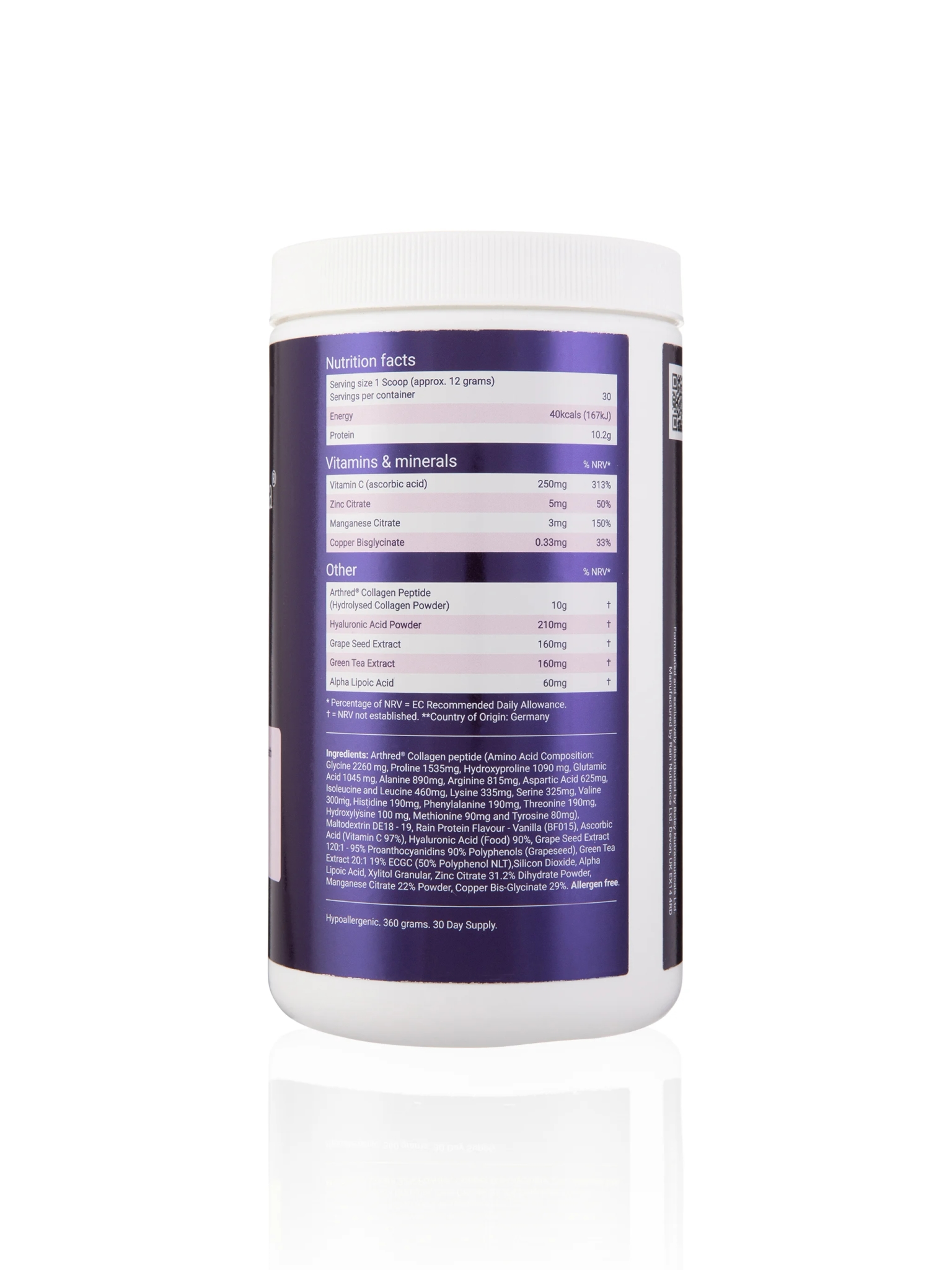 Nutraceutical Collagen Supplement - 360g