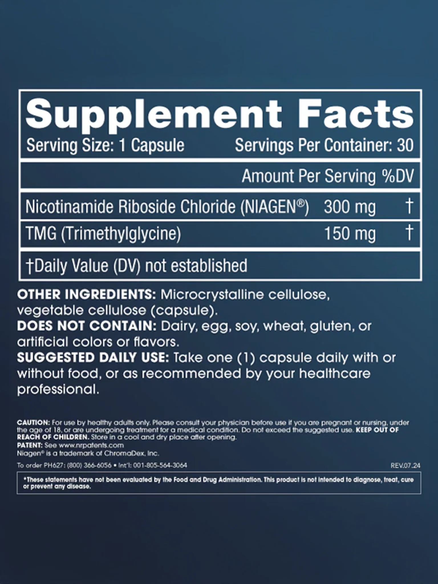 Nicotinamide Riboside Pro - 300 mg (30 capsules)